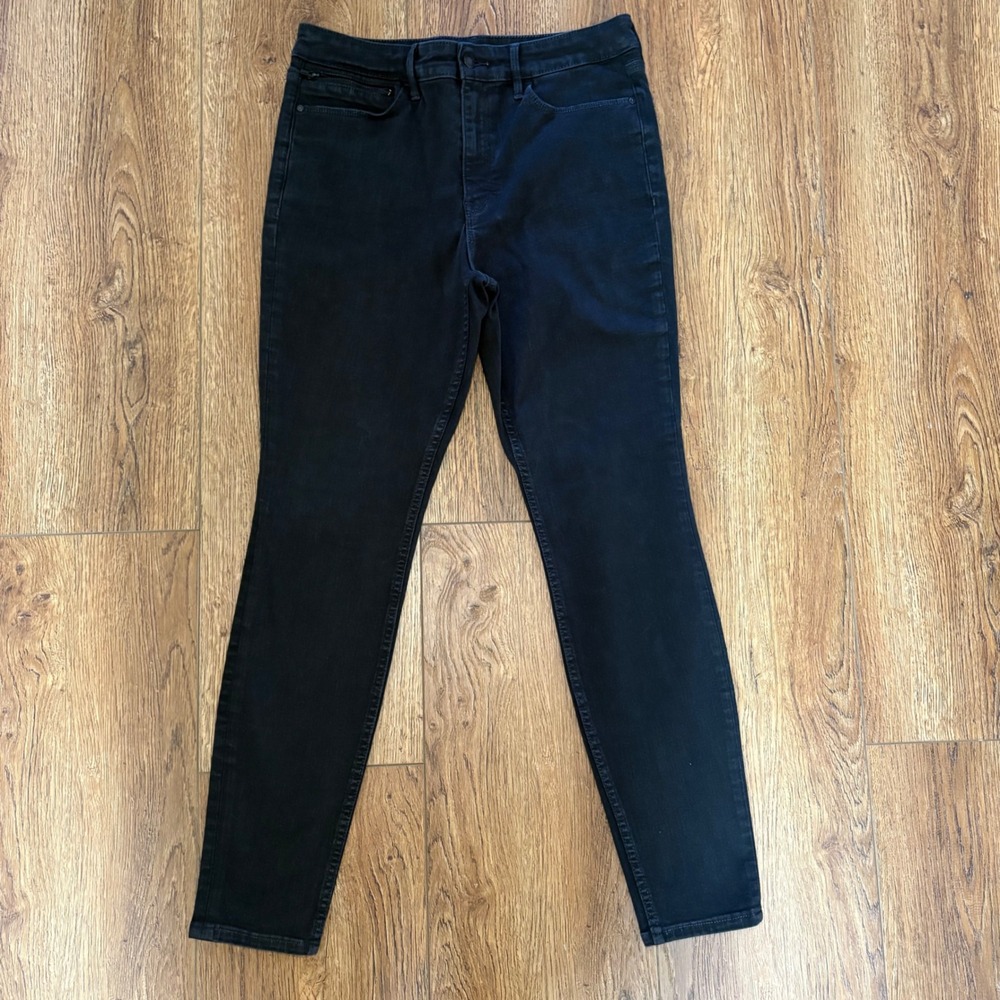 Athleta Flex Ultra Skinny Jeans Black High Rise Stretch Denim Women's Size 12